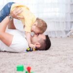 Cute friendly family is spending time together